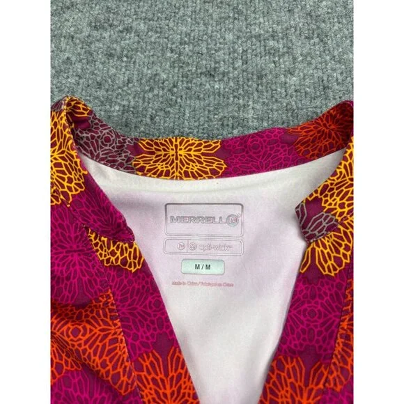 Merrell Opti Wick Shirt Women's Medium Boho Long Sleeve Belted Activewear - Picture 2 of 6